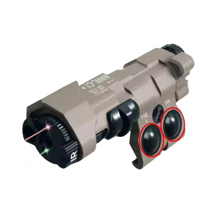 Linterna Táctica MAWLC1 LED Con Caja De Almacenamiento De Batería Modulada Resistente Al Agua Para Juego De Tácticas CS Caza Y Exploración Adecuada Para Ranura De 20mm - 1