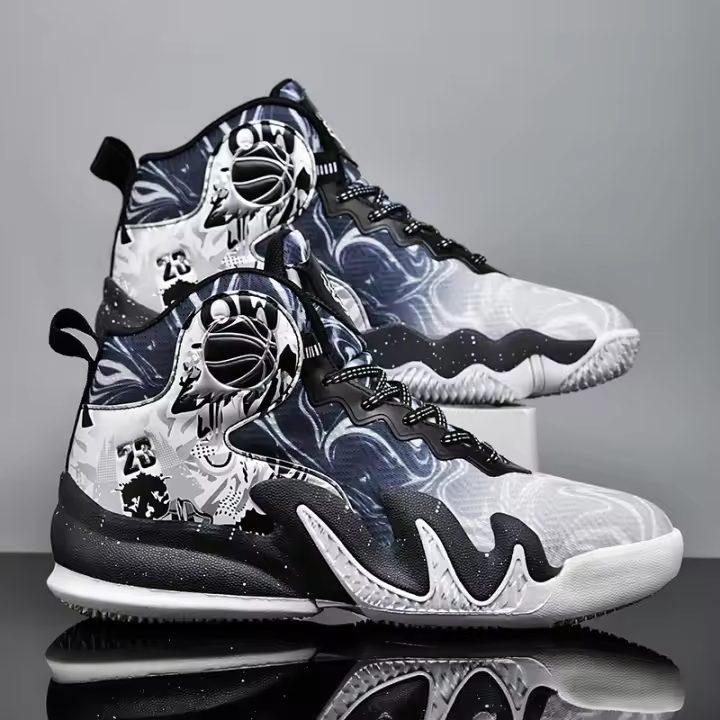 Zapatillas de baloncesto de alta calidad para hombre, zapatillas deportivas transpirables con amortiguación antideslizante, entrenamiento de gimnasia, zapatillas cómodas para adolescentes y niños - 1