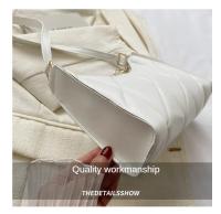 Bolso de hombro a la moda para mujer, bolso de cuero PU para axila, bolsos de Color sólido, bolsos de ocio para ir al trabajo, bolsos con asa pequeña, bolso de mano con cremallera a la moda - details 4