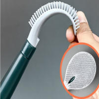 Juego De Cepillo De Inodoro Con Soporte De Silicona Limpieza Del Baño Asa Recargable Dispensador Accesorio Doméstico - details 6