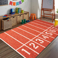 Alfombra de imitación de césped para sala de estar, juego de campo de fútbol verde Visual, decoración de dibujos animados - details 5