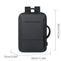Mochila de gran capacidad para hombre, bolsa para ordenador portátil con carga USB, resistente al agua, para viajes de negocios - details 1