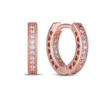 Pendientes de aro de Plata de Ley 925 para mujer, aretes con forma de corazón, luna y estrella, regalos de joyería - details 5
