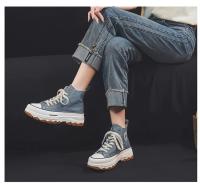 Zapatillas Deportivas de Moda y Versátiles Transpirables, Cómodas y Informales con Punta Redonda Elevada, Suela Gruesa de Lona - details 12