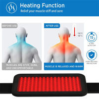 Cinturón de Terapia con Luz Infrarroja KTS Flexible y Portátil para Alivio del Dolor con 128 Lámparas Diodos Profunda Terapia (660nm+830nm+880nm) - details 1