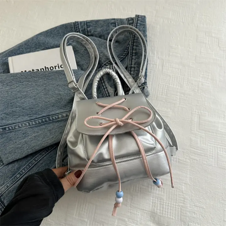 Bolso casual con lazo para mujer de moda 2025 Nueva mochila versátil - 1