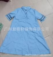 Vestido largo de mezclilla de manga corta con parches de malla de color sólido para mujer 2025 - details 0