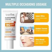 SADOER Protector Solar SPF 90+ PA+++ Blanqueador Resistente al Agua Resistente al Sudor Hidratante de Larga Duración 50 g - details 5