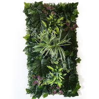 HUATIAN Pantalla de Pared de Hierba Artificial 50cmX100cm Decoración de Habitación Tropical - details 2