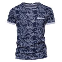 Novedad de verano, camiseta estampada, camisa de fondo para hombre con cuello redondo a la moda, top informal para hombre - details 16