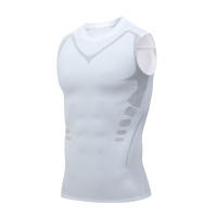 Chaleco deportivo para hombre, prenda de secado rápido, transpirable, cruzado, tipo delgado, sin mangas, ajustado, elástico, entrenamiento, Verano - details 15