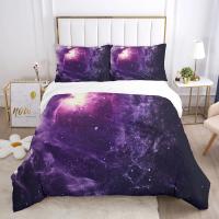 Juego de Ropa de Cama con Cubierta de Edredón 3D Universo Psicédelico con Cierre de Cremallera Comforter de Poliéster para Cama Doble Queen - details 14
