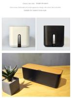 Caja de Almacenamiento de Cables de Madera Organizador de Enchufes Cargadores a Prueba de Polvo - details 9
