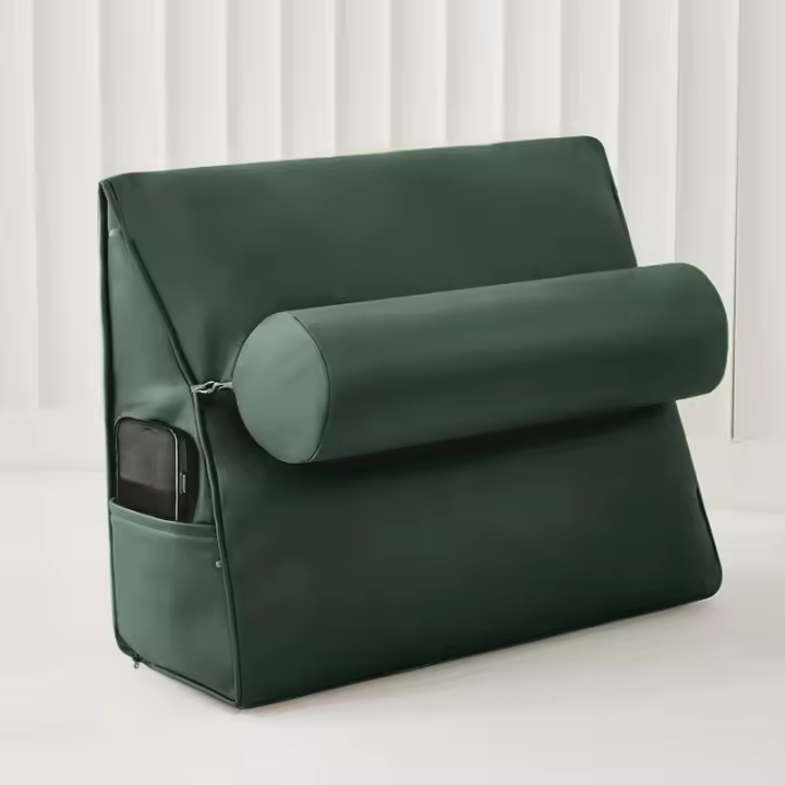Cabecero Triangular grande con funda extraíble, almohada de lectura, respaldo, soporte de posicionamiento, cojín de refuerzo, cuña, nuevo - 1