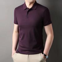 Camiseta Polo para hombre, 100% algodón, moda de verano 2024, pantalones cortos informales, Polo de manga, ropa con cuello, Top de Color sólido, camiseta - details 1