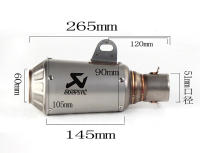 R8 Universal Motorcycle Modify Power Pipe Exhaust Muffler Pipe Escape Moto Scooter ATV Power Pipe With Laser LOGO - details 4