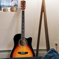 4/4 Guitarra Electroacústica para Adultos Zurdos, Guitarra Principiante Folk con Accesorios Completos (41 Pulgadas) - details 14
