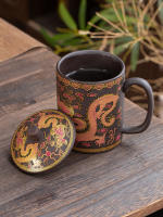 Taza de salud para hombres con filtro de cerámica de arcilla púrpura para el hogar Master, taza individual - details 4