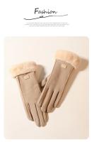 Mitones de dedo peludos y cálidos para mujer, guantes deportivos, moda bonita, otoño, invierno, nuevo - details 4