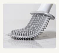 Cepillo De Inodoro Mini De Silicona Con Base Antifugas Y Cerdas Flexibles Para Baño Cepillo Suave Para Limpieza Rapida Y Secado - details 8