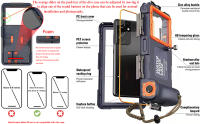 Funda subacuática de buceo profesional para iPhone 14, 13, 15, 16 Pro Max, S25 Ultra, S24 FE, 50 pies/15m - details 6