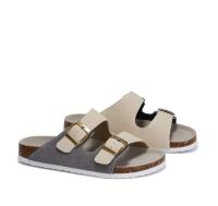 Sandalias planas de mujer con soporte para el arco, 2 hebillas ajustables, zapatos, suela de goma antideslizante - details 11