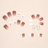 Kit de uñas de tulipán degradado dulce, uñas adhesivas de cubierta completa para decoración de dedos del hogar DIY - details 4