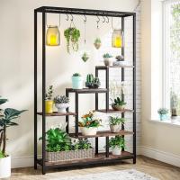 Soporte alto para plantas de interior de 5 niveles, estante de metal de 180 cm con 10 ganchos para colgar en S, estante de exhibición multiusos para bonsái de flores para interiores - details 26