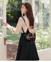 Mochila de Moda Coreana para Mujer de Alta Gama Ligera, a Cuadros, Bolso de Hombro Doble, Tendencia para Trabajo y Viajes - details 5