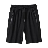 Pantalones cortos de seda de hielo para hombre, Pantalones cortos informales de gran tamaño, ropa de playa, cintura elástica, para verano - details 4