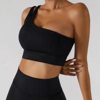 Sujetador deportivo sexy de un solo hombro para mujer, ropa interior de entrenamiento de gimnasia, chaleco para correr de alto soporte - details 22