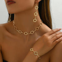 Conjunto de collar y pendientes de pulsera para mujer, diseño de flor de ciruelo, collar largo - details 1