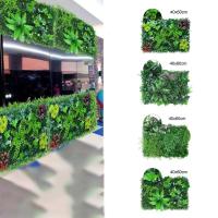 Pared Verde Artificial de 60x40cm Decoración de Césped Falsa para el Hogar Paneles de Pared - details 1