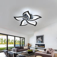 Goeco Luz de Techo LED Acrílica 5 Cabezas, 60W, Iluminación Interior Moderna, Luz Blanca 6000K, Tamaño 60x60x8 CM - details 4