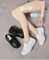 Zapatos De Enfermera Para Mujer Suela Suave Transpirable Antideslizante Confort Para Piernas Y Tobillos Algodón PU Medio Tacón - details 0
