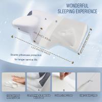 Almohada de Cuello Cervical para Dormir, Almohada Ortopédica Ergonómica de Soporte para el Cuello para Personas que Duermen de Lado, Espalda y Estómago con Funda Transpirable - 1 pieza - details 2