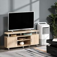 Mueble de TV para Televisores de hasta 55 Pulgadas Mesa para TV de Salón Moderna con 2 Puertas y 2 Estantes para Dormitorio 120x39,5x52 cm Roble - details 2