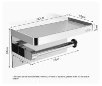 Estante de Teléfono Adhesiva Montada en la Pared para Baño y Cocina Soporte de Papel Higiénico con Encajados en Acero Inoxidable Modunful - details 11