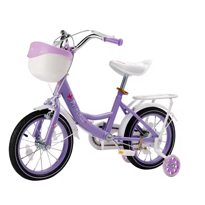 Bicicleta Infantil para Niña 18 Pulgadas con Rueditas de Entrenamiento - Incluye Canasta y Caballete, Ideal para Aprender - 1