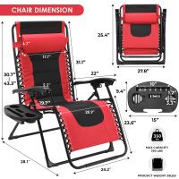 Silla de Relájate al Aire Libre Ajustable Asiento Cobertado para Adultos 160kg - details 10