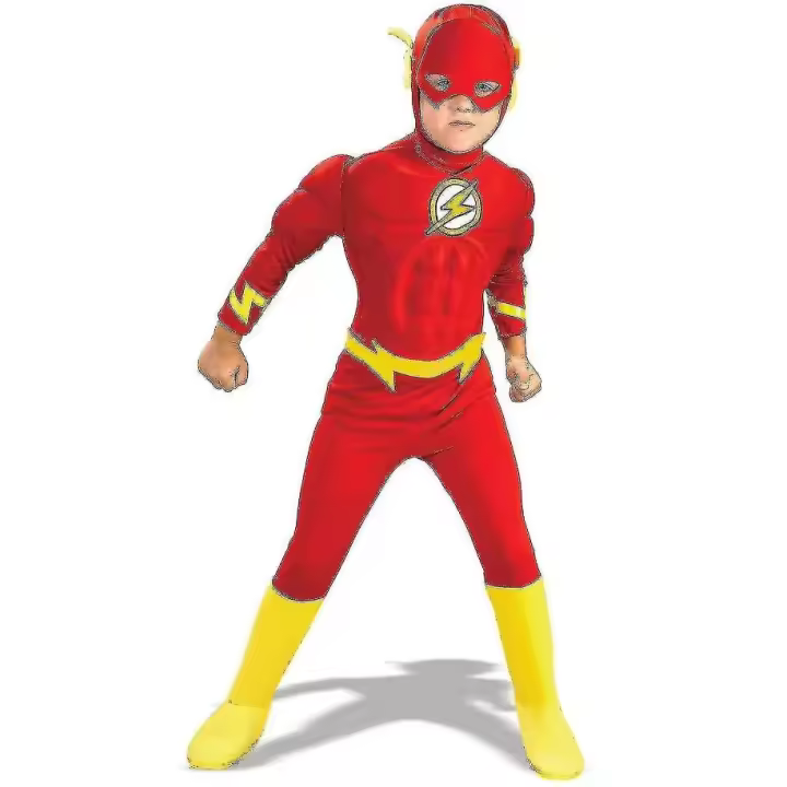Disfraces de actuación de Halloween para niños, disfraz muscular de Flashman de la Liga de la justicia - 1