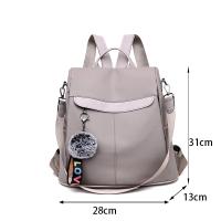 Mochila Oxford impermeable para mujer, Bolsa Escolar con bola de pelo para adolescentes, Mochila de viaje de gran capacidad - details 11