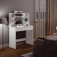 Espejo con Luz LED Regulable 2 Puertos USB, 2 Cajones, 4 Estantes Ideal para Maquillaje en Dormitorio - details 7