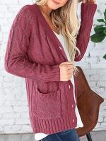 Suéter de manga larga con cuello en V para mujer, cárdigan de un solo pecho, nuevo, Otoño e Invierno - details 10