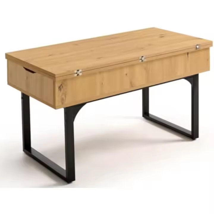 Mesa de Centro Elevable y Extensible – Espacio de Almacenamiento y Diseño Moderno - Color Madera. - 1