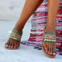 Sandalias de verano con punta plana y anillo para mujer, talla grande - details 3