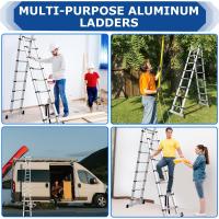 Escalera Telescópica de Aluminio de 5m Portátil, Desmontable, Antideslizante, Extensible, Multiusos, Carga de 150kg Mejoras del Hogar y Herramientas - details 105
