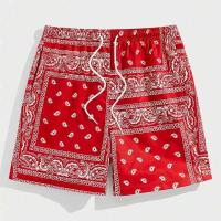 Pantalones cortos clásicos de playa y estampado vintage para hombre Perris, traje de baño informal de moda hawaiana, para vacaciones en el mar - details 7