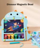 Laberinto magnético de colores Juguetes educativos Montessori de madera para clasificar Perlas magnéticas Laberinto Puzzle Tablero de dibujo Actividades de aprendizaje temprano Regalos para niños - details 0