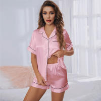 Conjunto de pijamas de satén para mujer, Tops y pantalones cortos con botones, traje de pijama de 2 piezas, ropa de dormir para mujer, ropa de descanso para verano - details 23